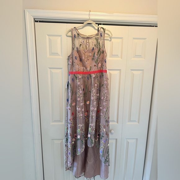 Adrianna Papell Multicolor Floral High Low Dress - Picture 2 of 4